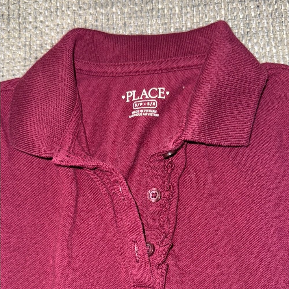 Place burgundy Polo Dress - Picture 2 of 2